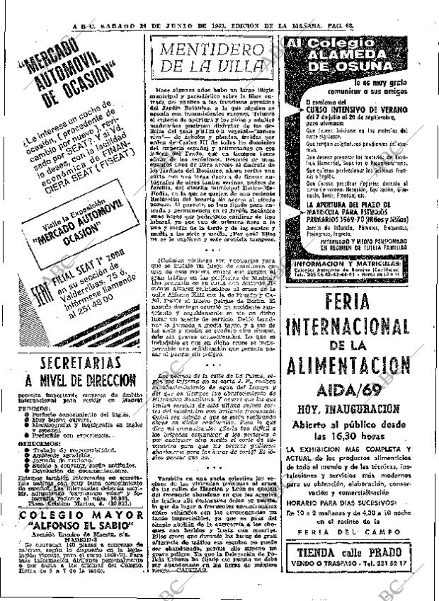 ABC MADRID 28-06-1969 página 62