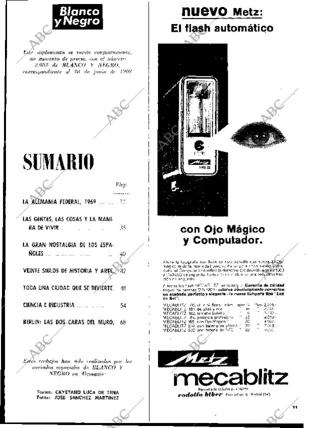 BLANCO Y NEGRO MADRID 28-06-1969 página 111