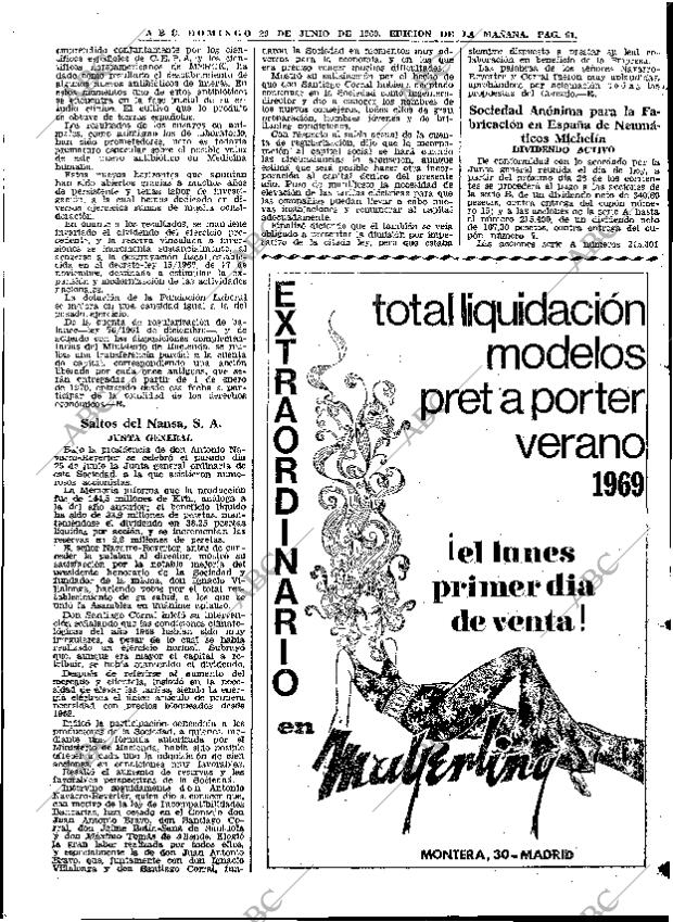 ABC MADRID 29-06-1969 página 61