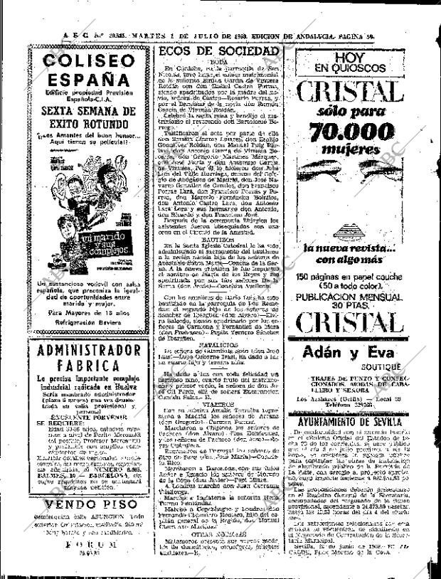 ABC SEVILLA 01-07-1969 página 56