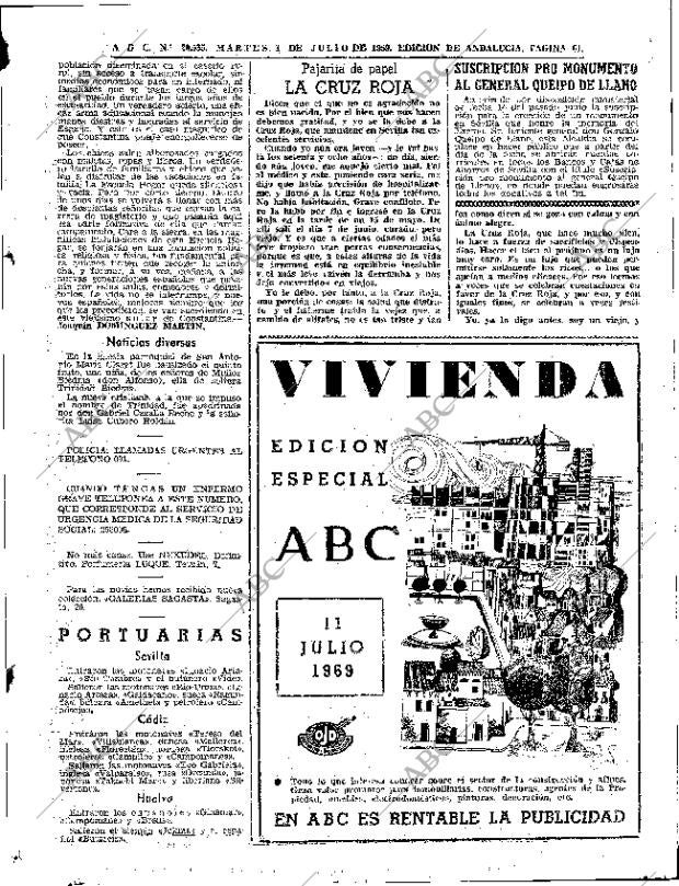 ABC SEVILLA 01-07-1969 página 61