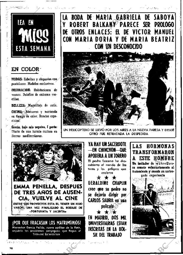BLANCO Y NEGRO MADRID 05-07-1969 página 70