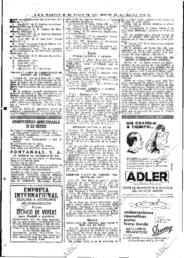 ABC MADRID 22-07-1969 página 70