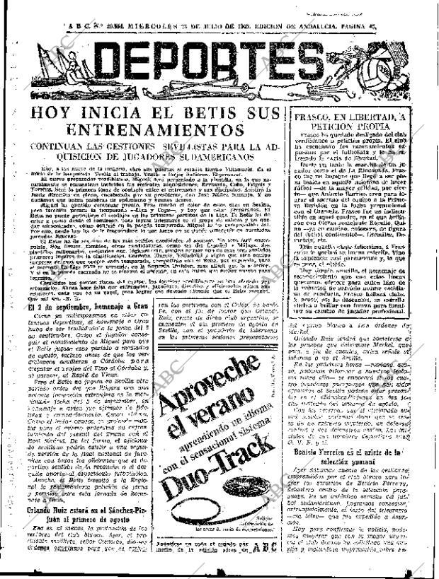 ABC SEVILLA 23-07-1969 página 45