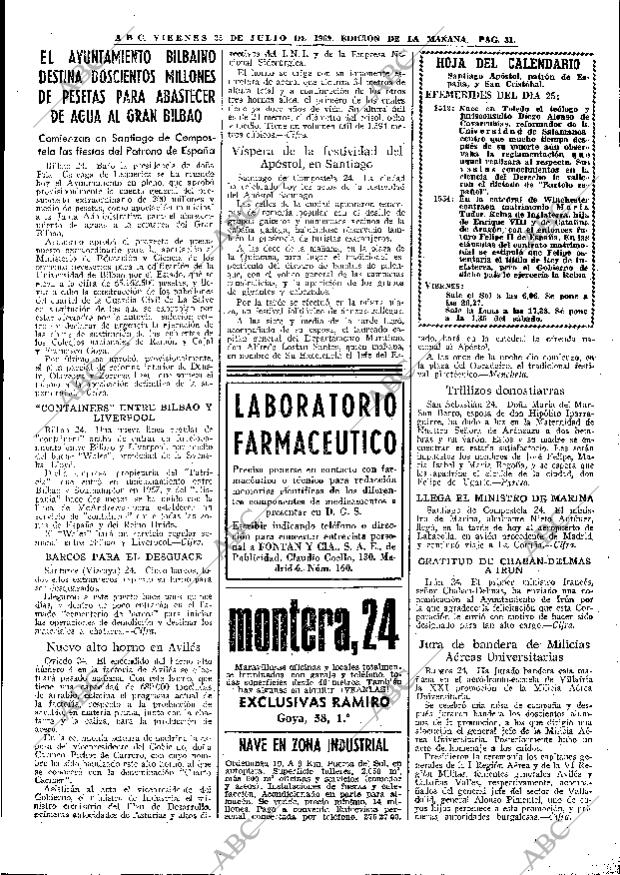 ABC MADRID 25-07-1969 página 31