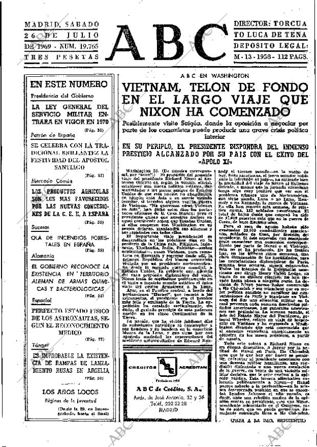 ABC MADRID 26-07-1969 página 25
