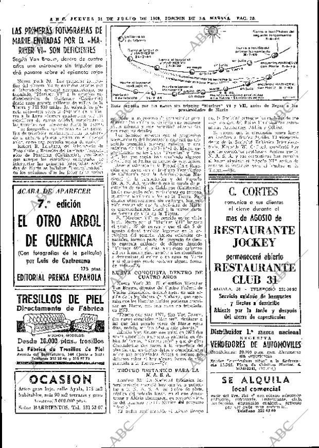 ABC MADRID 31-07-1969 página 20