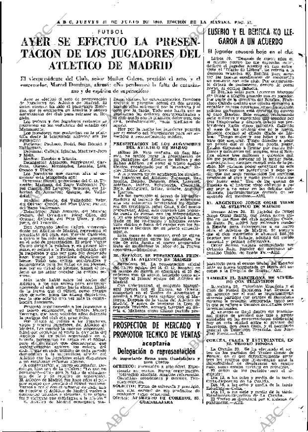 ABC MADRID 31-07-1969 página 57