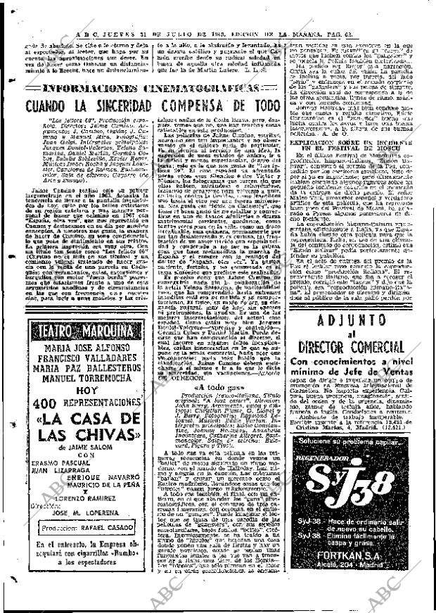 ABC MADRID 31-07-1969 página 62