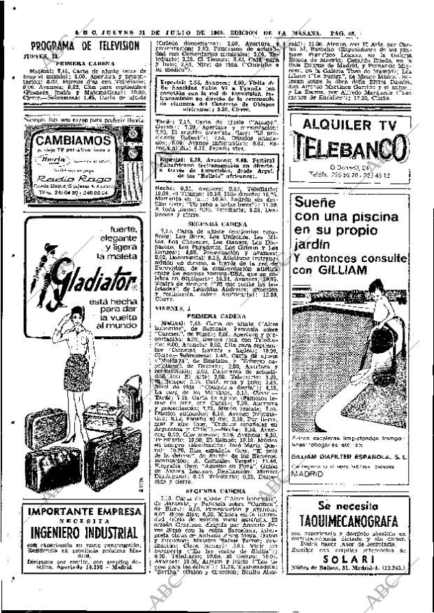 ABC MADRID 31-07-1969 página 68