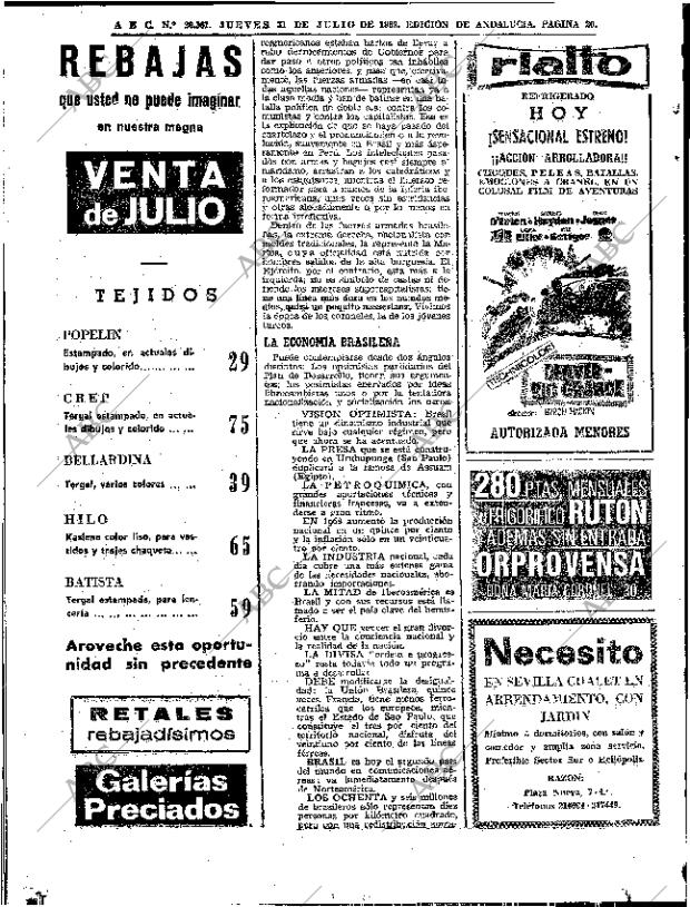 ABC SEVILLA 31-07-1969 página 20