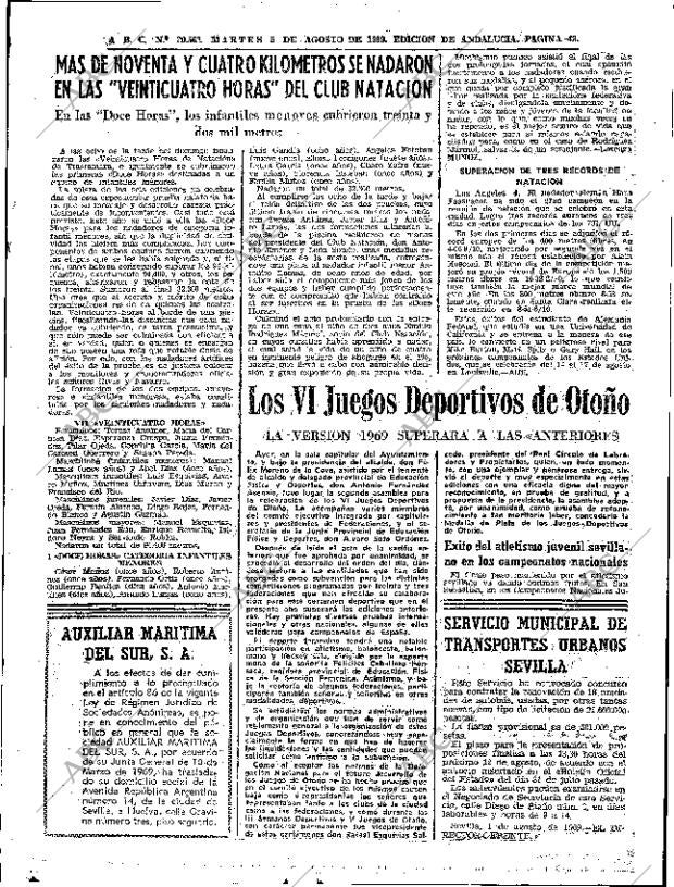 ABC SEVILLA 05-08-1969 página 43