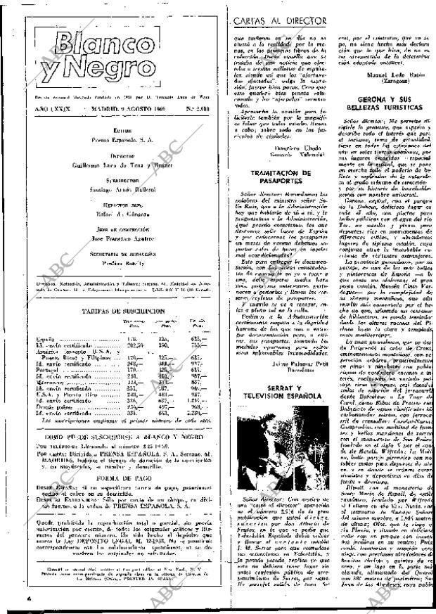 BLANCO Y NEGRO MADRID 09-08-1969 página 4