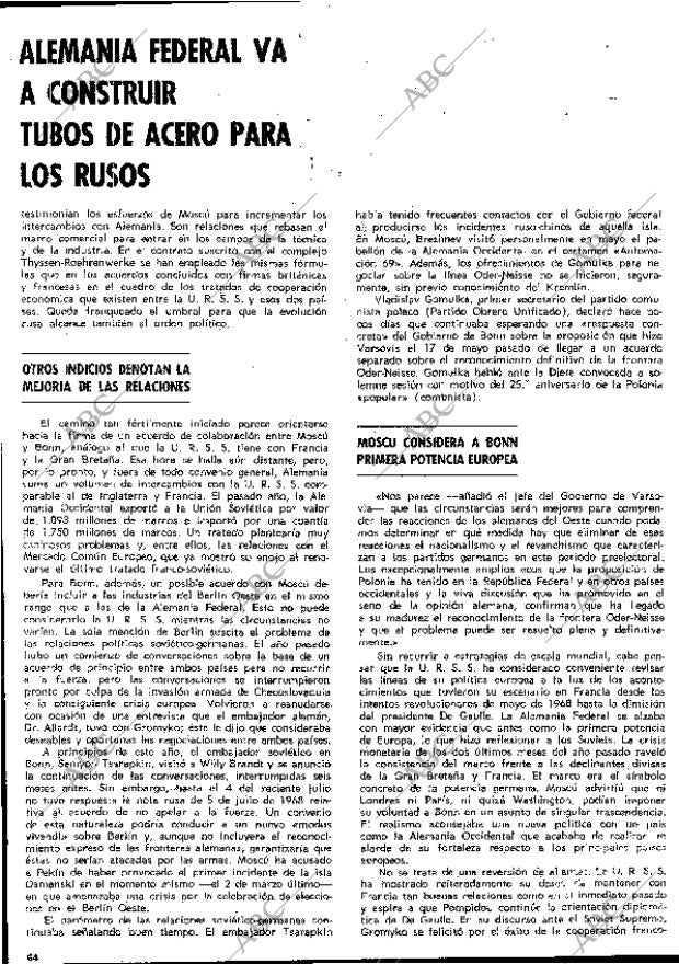 BLANCO Y NEGRO MADRID 09-08-1969 página 64