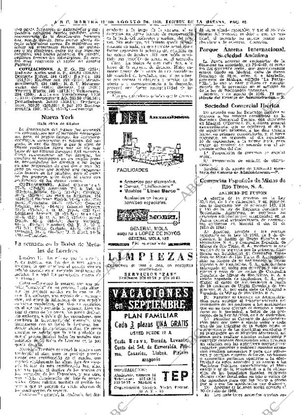 ABC MADRID 12-08-1969 página 42