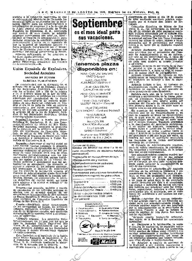 ABC MADRID 12-08-1969 página 43