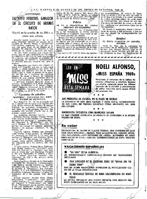 ABC MADRID 12-08-1969 página 49