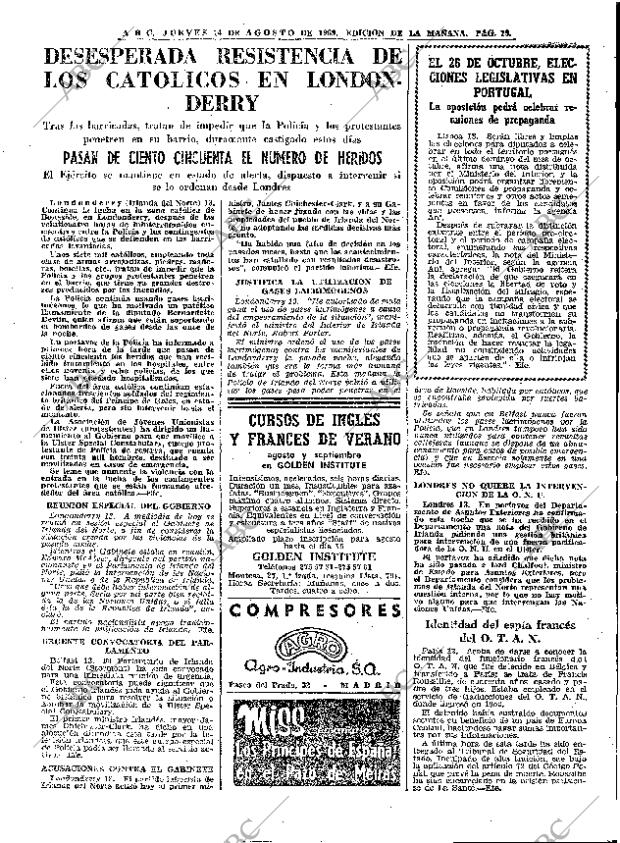 ABC MADRID 14-08-1969 página 19