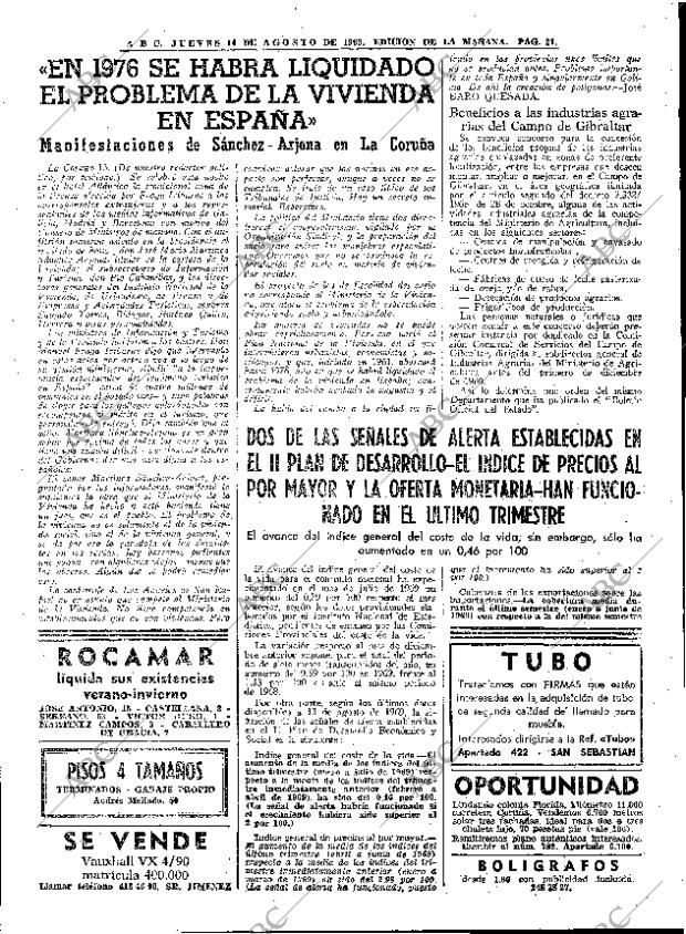 ABC MADRID 14-08-1969 página 21