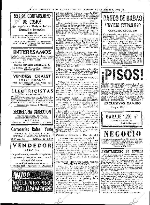 ABC MADRID 14-08-1969 página 22