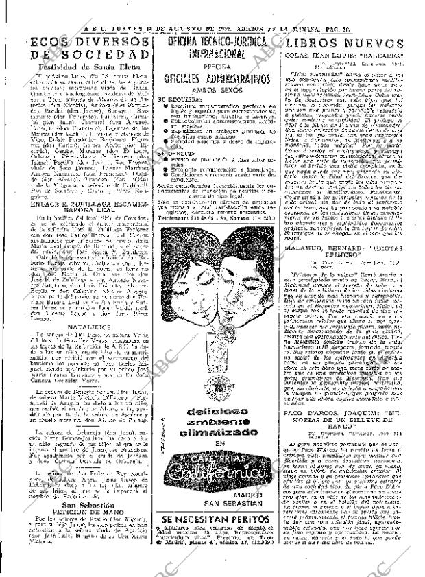 ABC MADRID 14-08-1969 página 36