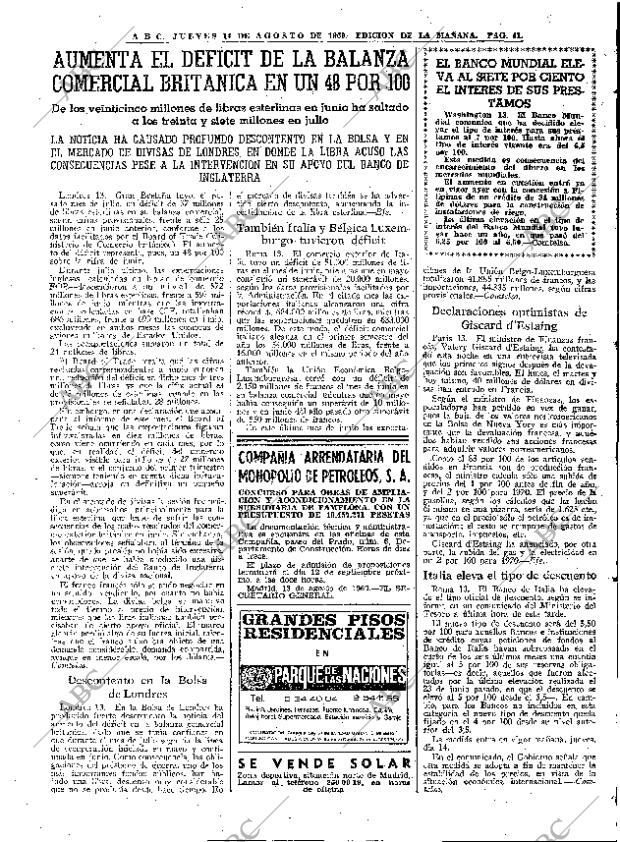 ABC MADRID 14-08-1969 página 41