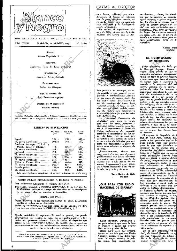 BLANCO Y NEGRO MADRID 16-08-1969 página 4
