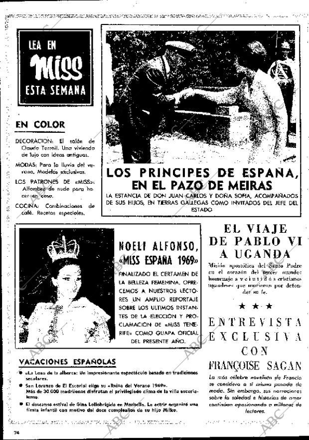 BLANCO Y NEGRO MADRID 16-08-1969 página 74