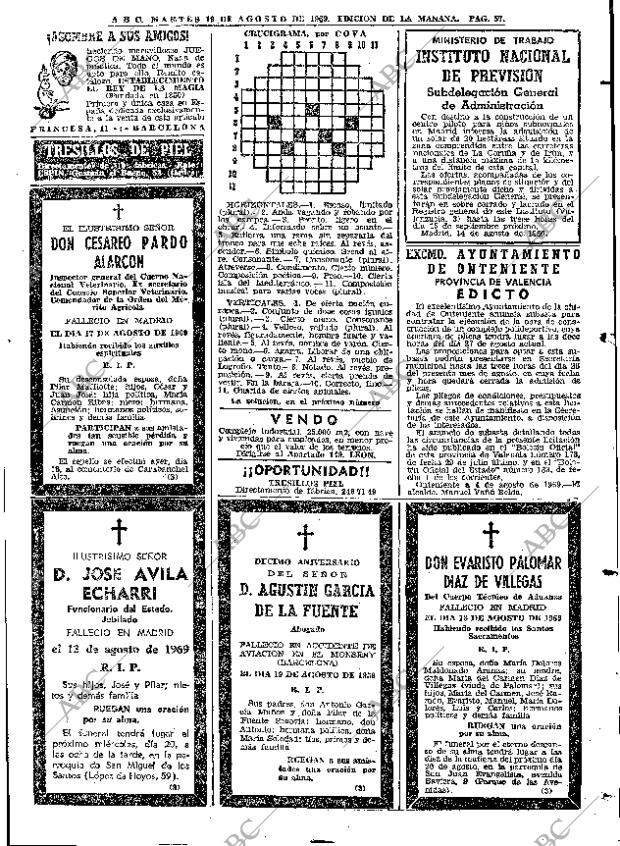 ABC MADRID 19-08-1969 página 67