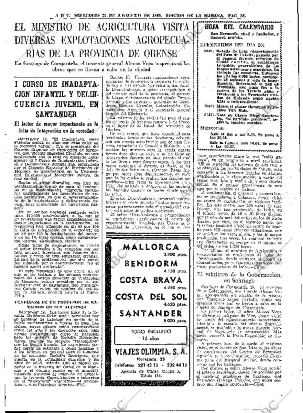 ABC MADRID 20-08-1969 página 25