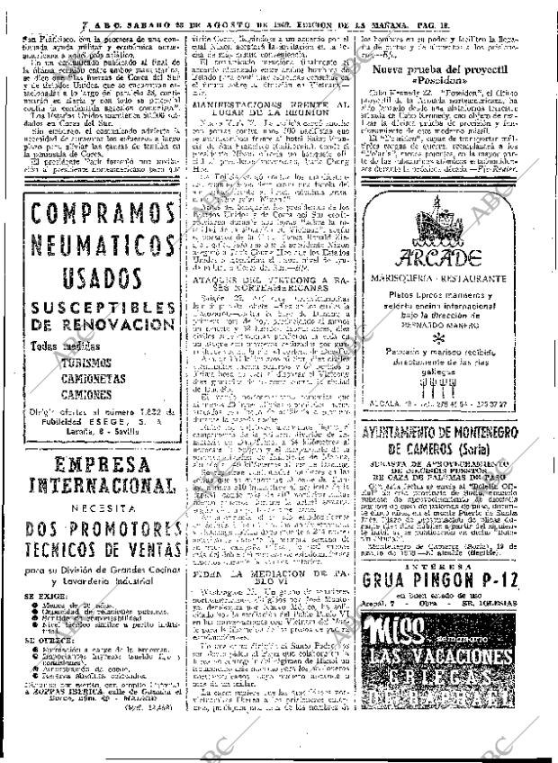 ABC MADRID 23-08-1969 página 18