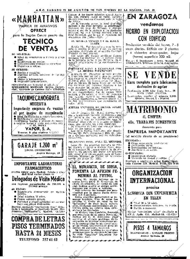 ABC MADRID 23-08-1969 página 48