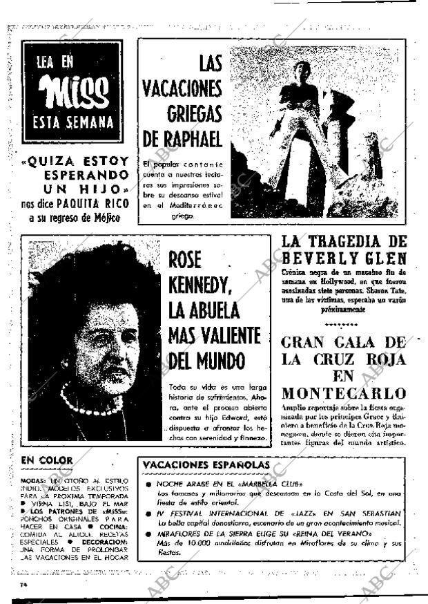 BLANCO Y NEGRO MADRID 23-08-1969 página 74