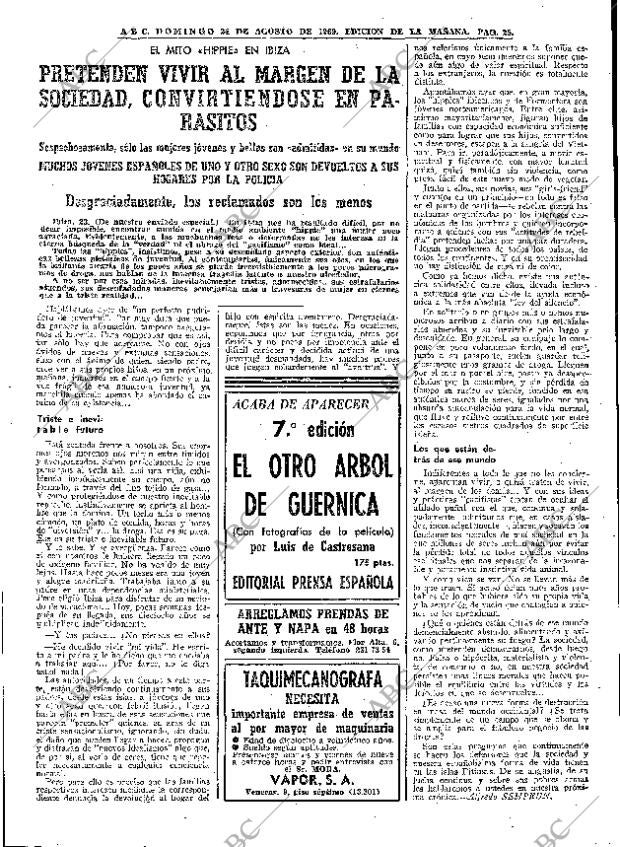 ABC MADRID 24-08-1969 página 25