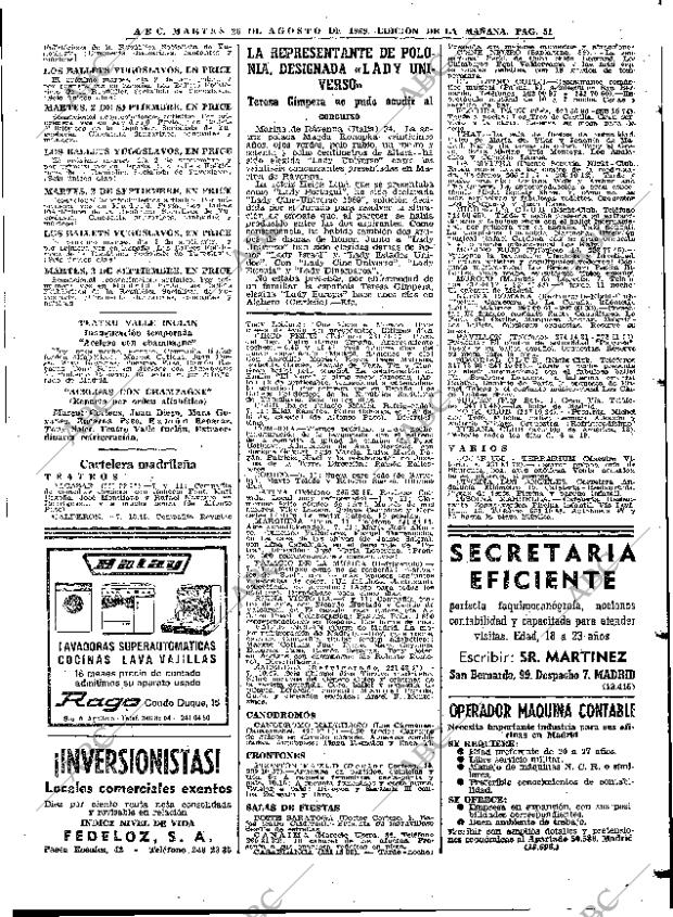 ABC MADRID 26-08-1969 página 51