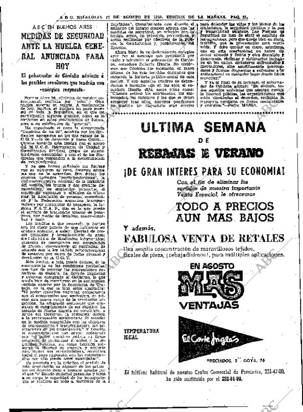 ABC MADRID 27-08-1969 página 21