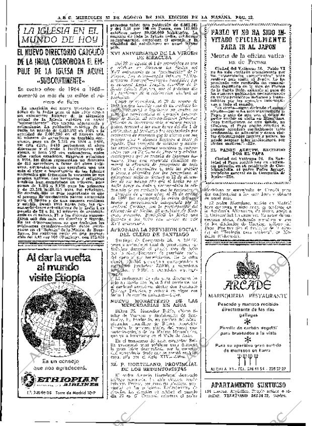 ABC MADRID 27-08-1969 página 22