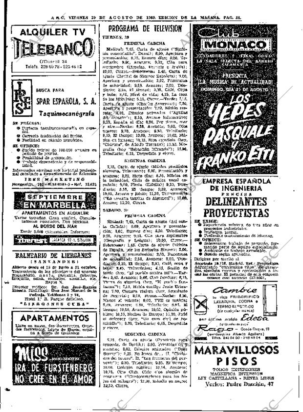 ABC MADRID 29-08-1969 página 54