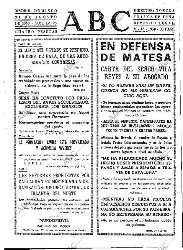 ABC MADRID 31-08-1969 página 13