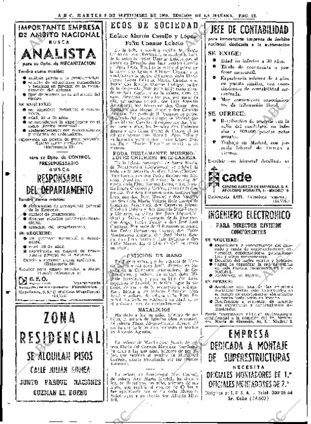 ABC MADRID 09-09-1969 página 62