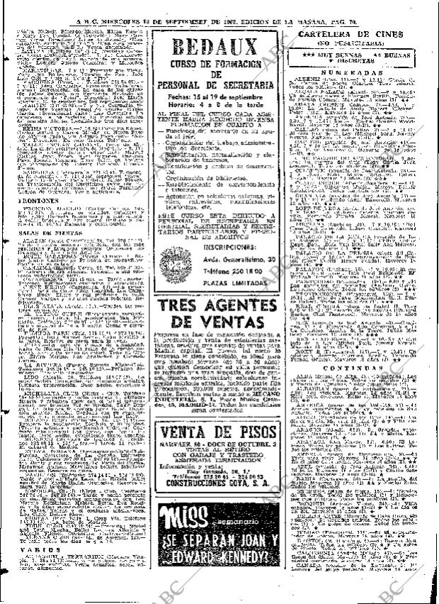 ABC MADRID 10-09-1969 página 70