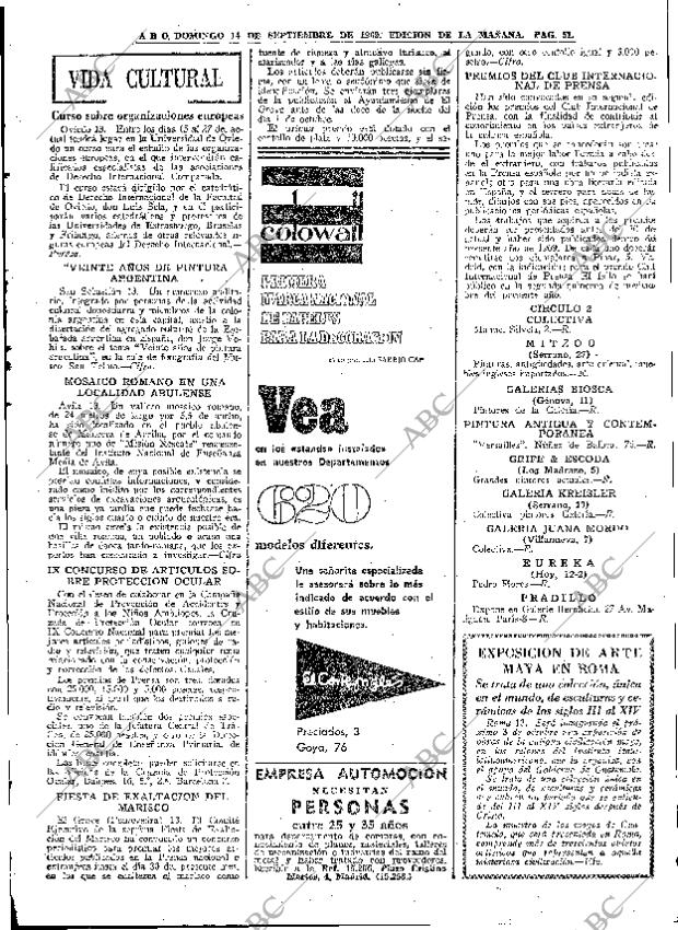 ABC MADRID 14-09-1969 página 51