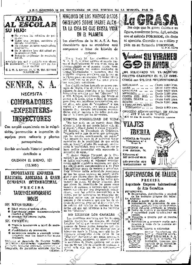 ABC MADRID 14-09-1969 página 52