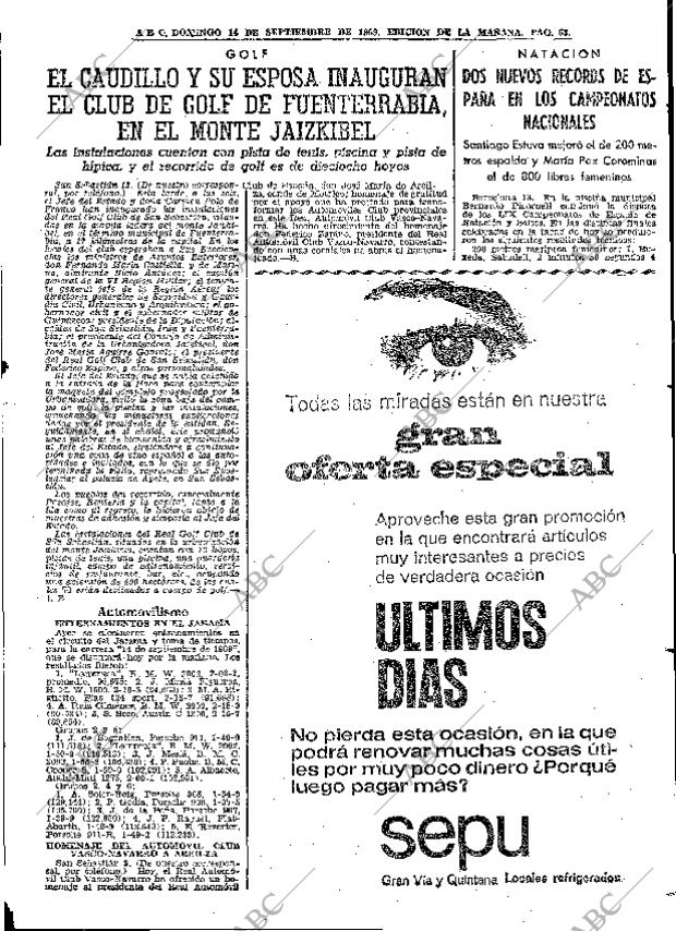 ABC MADRID 14-09-1969 página 63