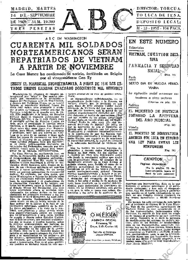 ABC MADRID 16-09-1969 página 13