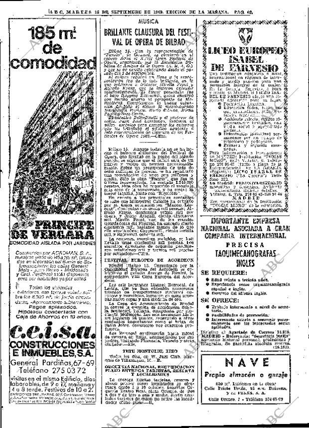 ABC MADRID 16-09-1969 página 62