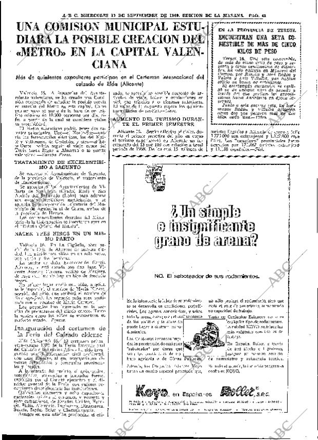 ABC MADRID 17-09-1969 página 41