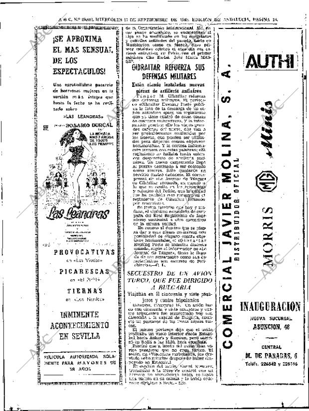 ABC SEVILLA 17-09-1969 página 16