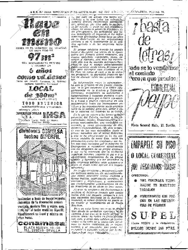 ABC SEVILLA 17-09-1969 página 20