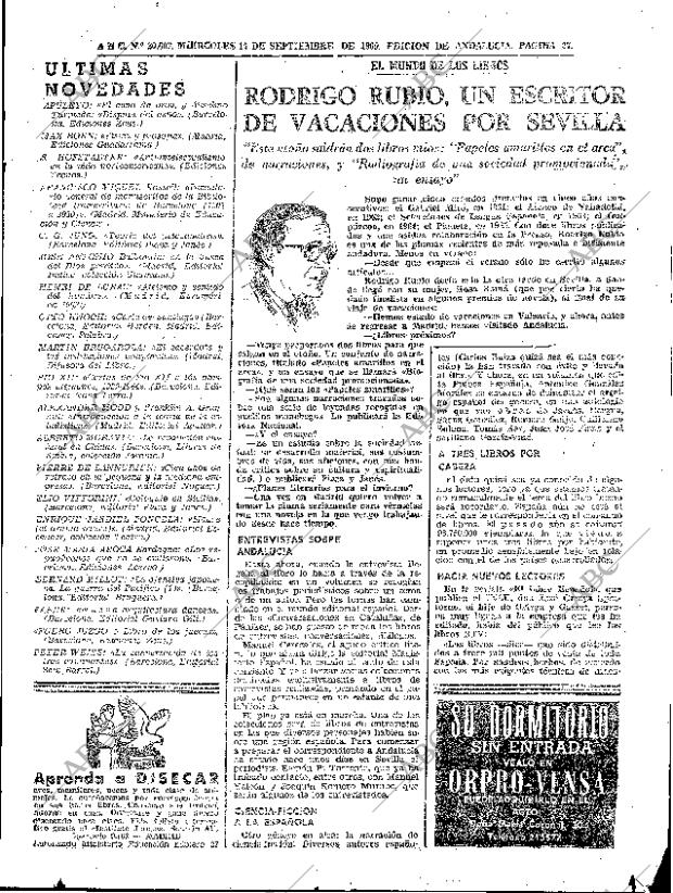 ABC SEVILLA 17-09-1969 página 27